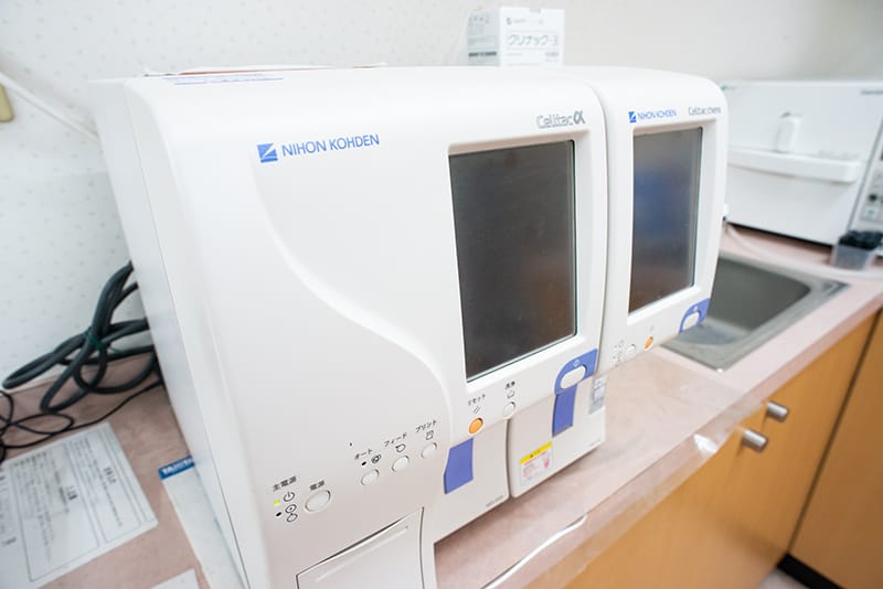 院内迅速血液検査(血算、CRP)